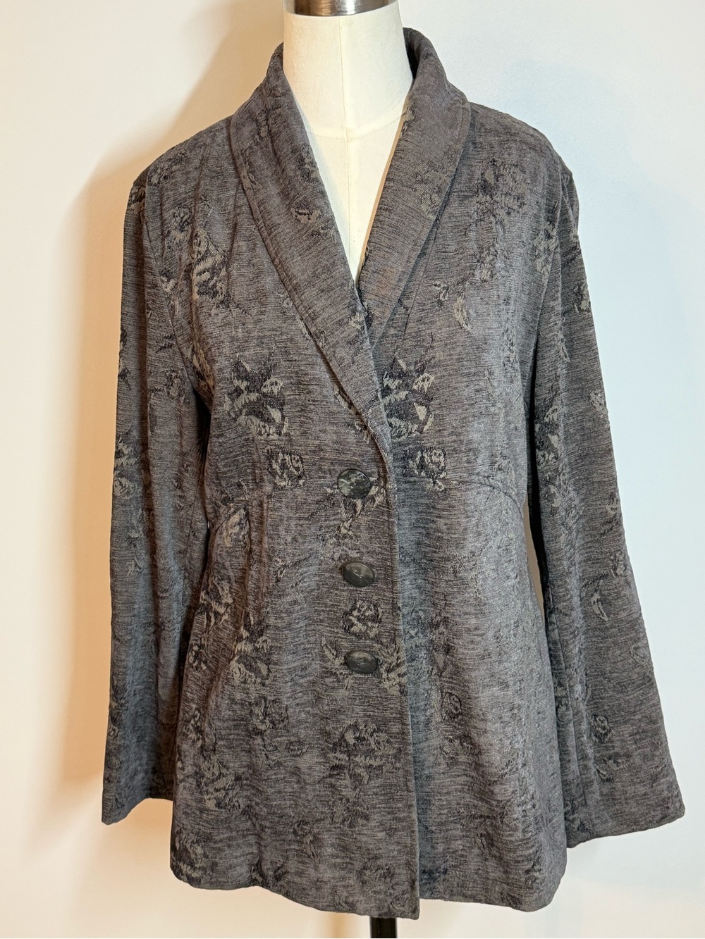 J. Jill Gray Shawl-Collar Button Front Blazer